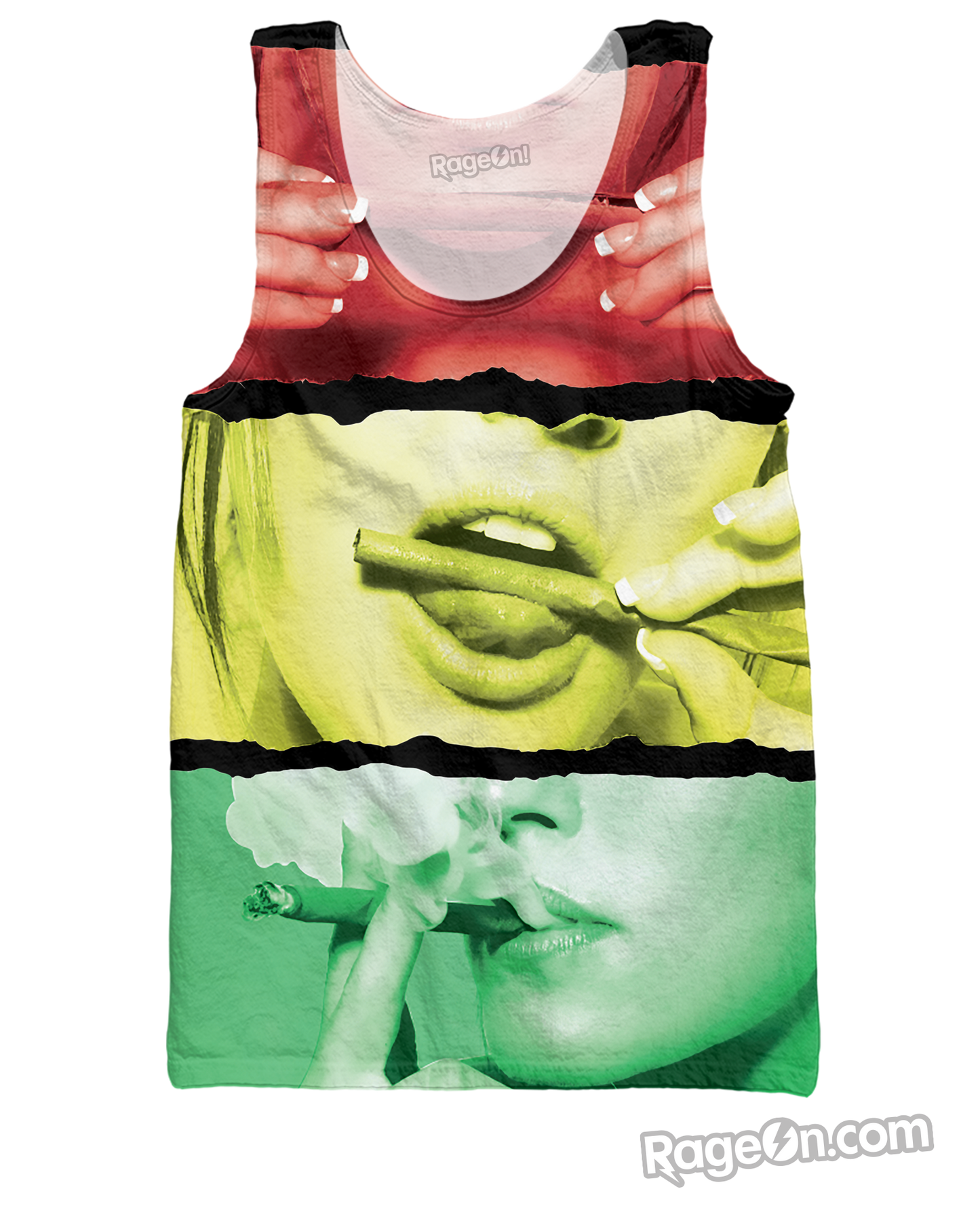 Rasta Girl Rolling a Blunt Tank Top