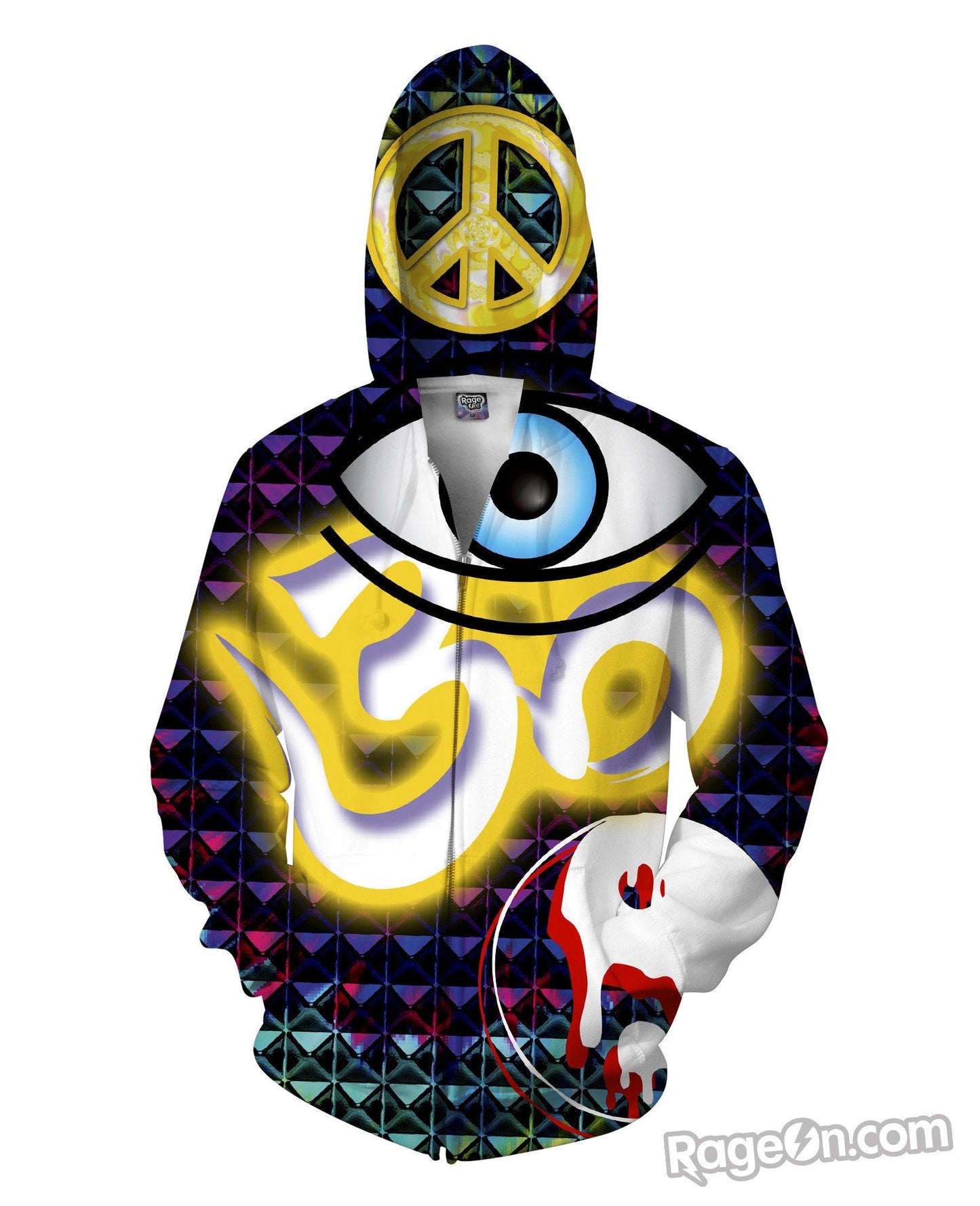 Spiritual Graffiti Zip-Up Hoodie