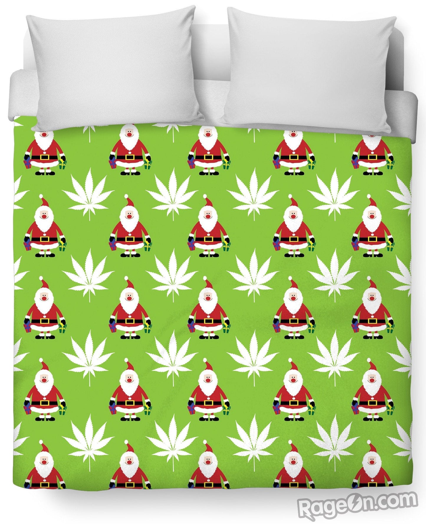Green Christmas Duvet Cover