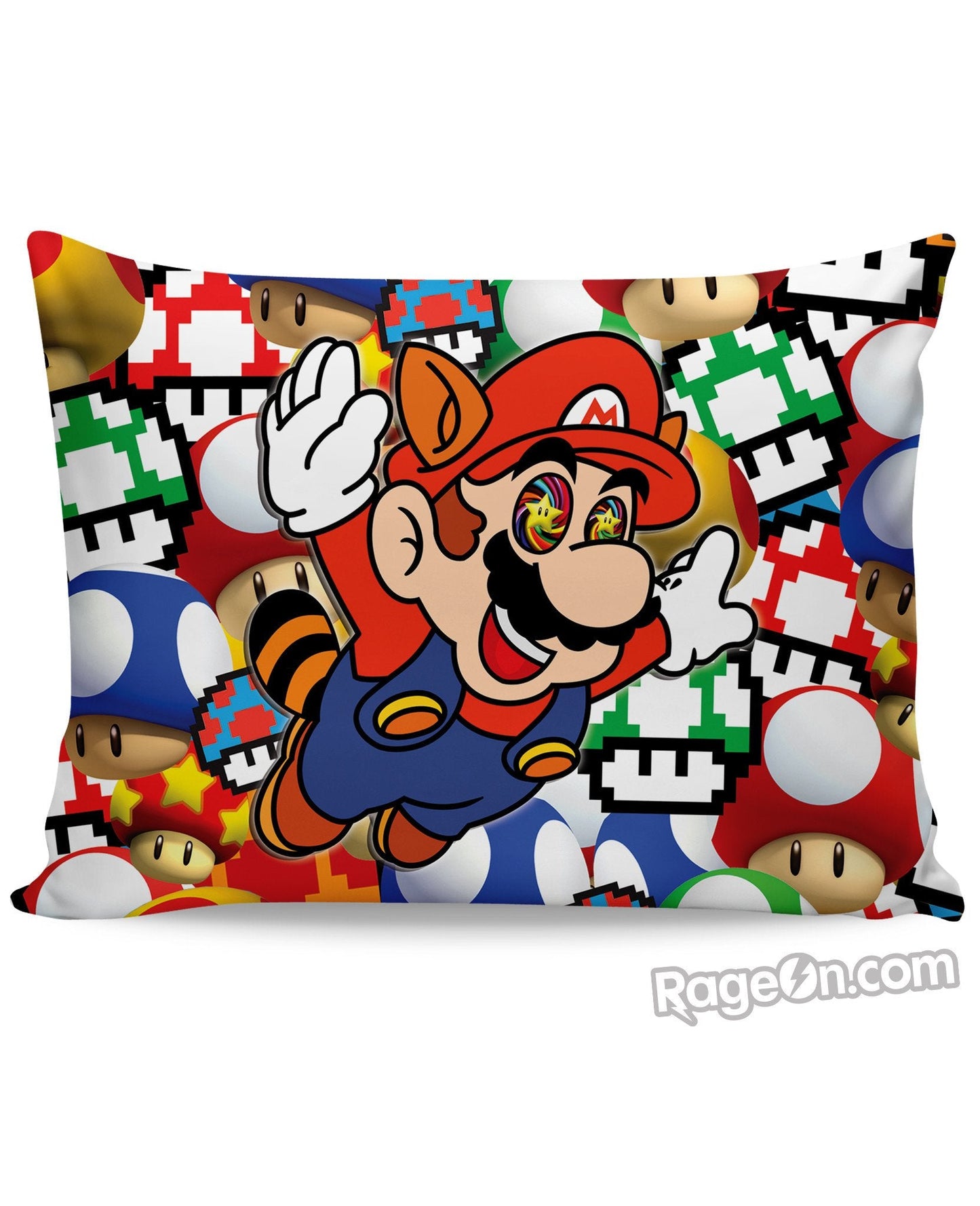 Mario On Shrooms Pillow Case