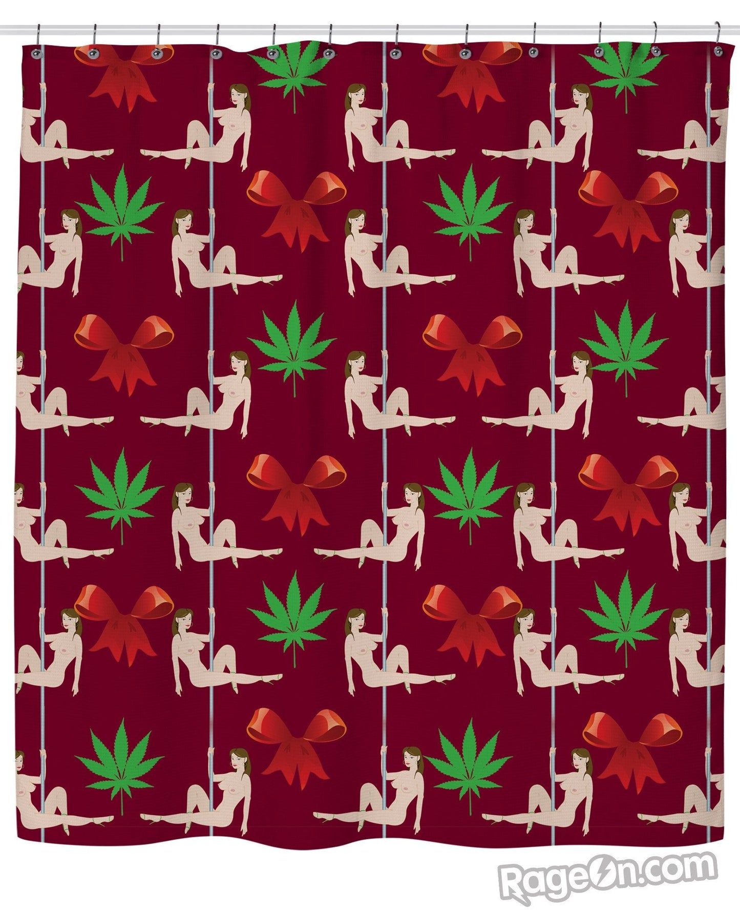 Christmas Stripper Shower Curtain