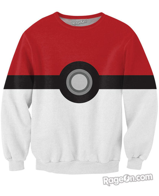 Pokemon Pokeball Catch Em All Crewneck Sweatshirt