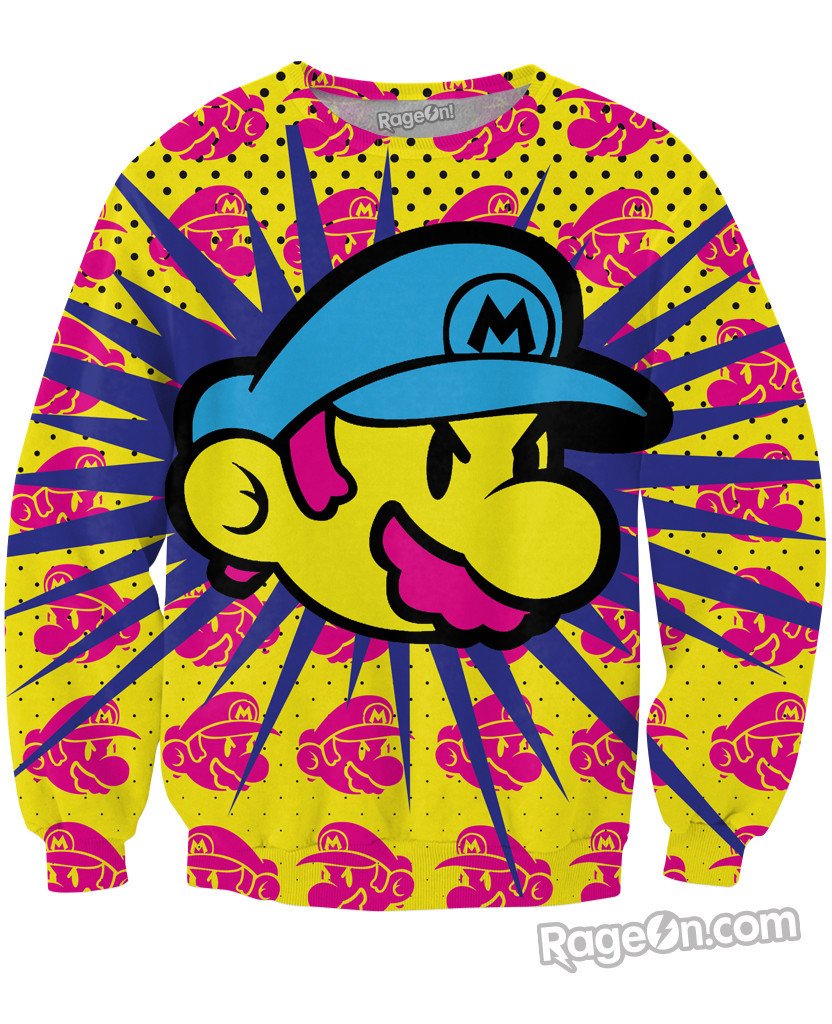 Pop Art Mario Crewneck Sweatshirt