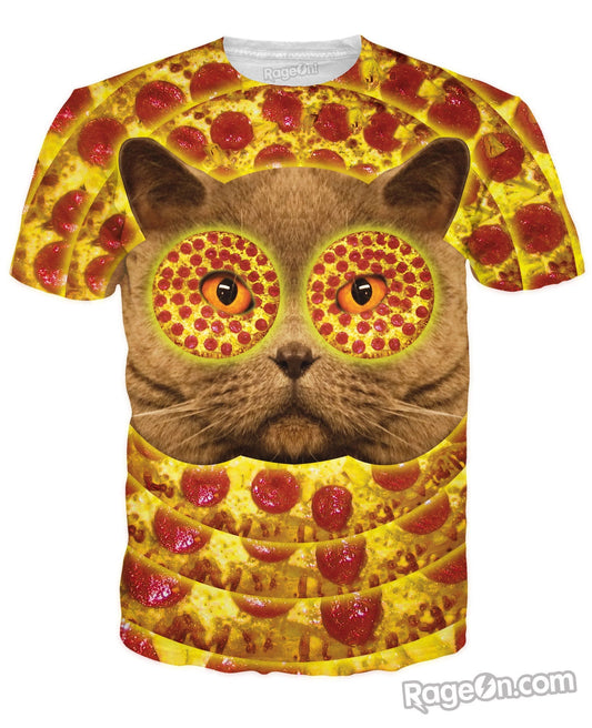 Pizza Face Cat T-Shirt