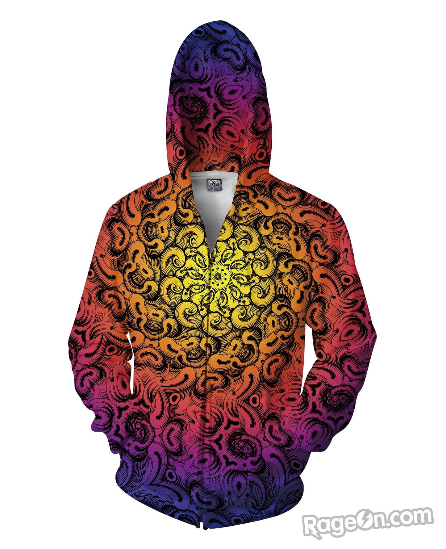 Deep Swirl Zip-Up Hoodie