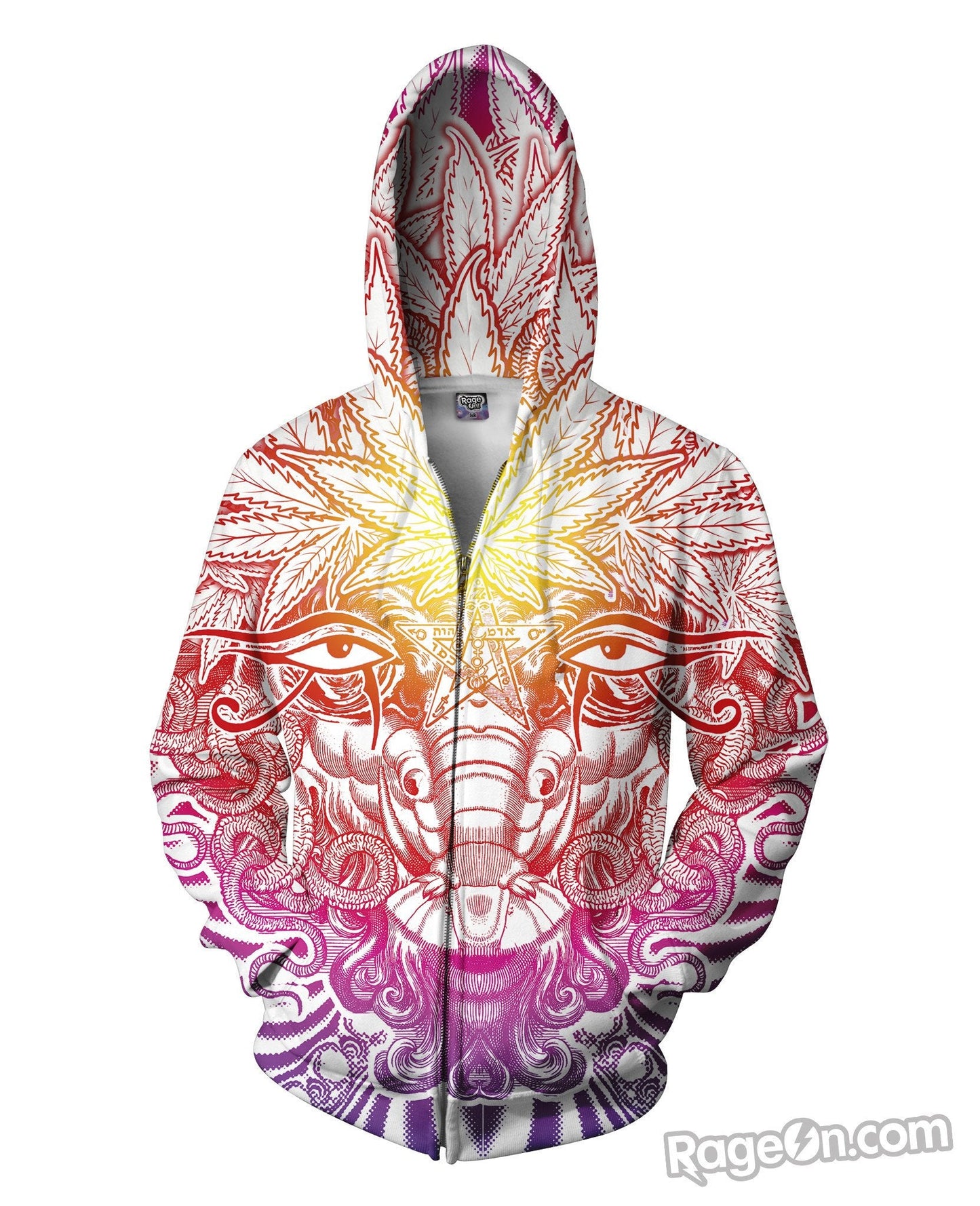 Weed Goat Zip-Up Hoodie