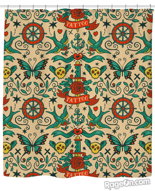 Tattoo Shower Curtain